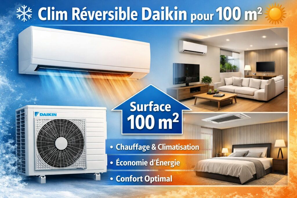 La clim réversible Daikin pour 100 m²