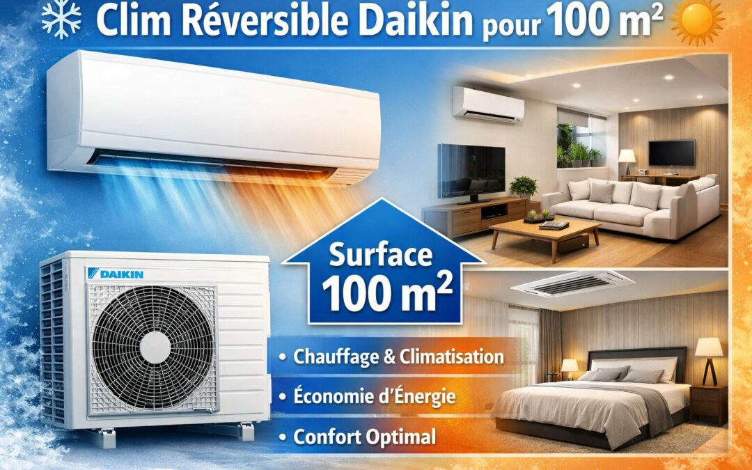 clim réversible Daikin pour 100 m2