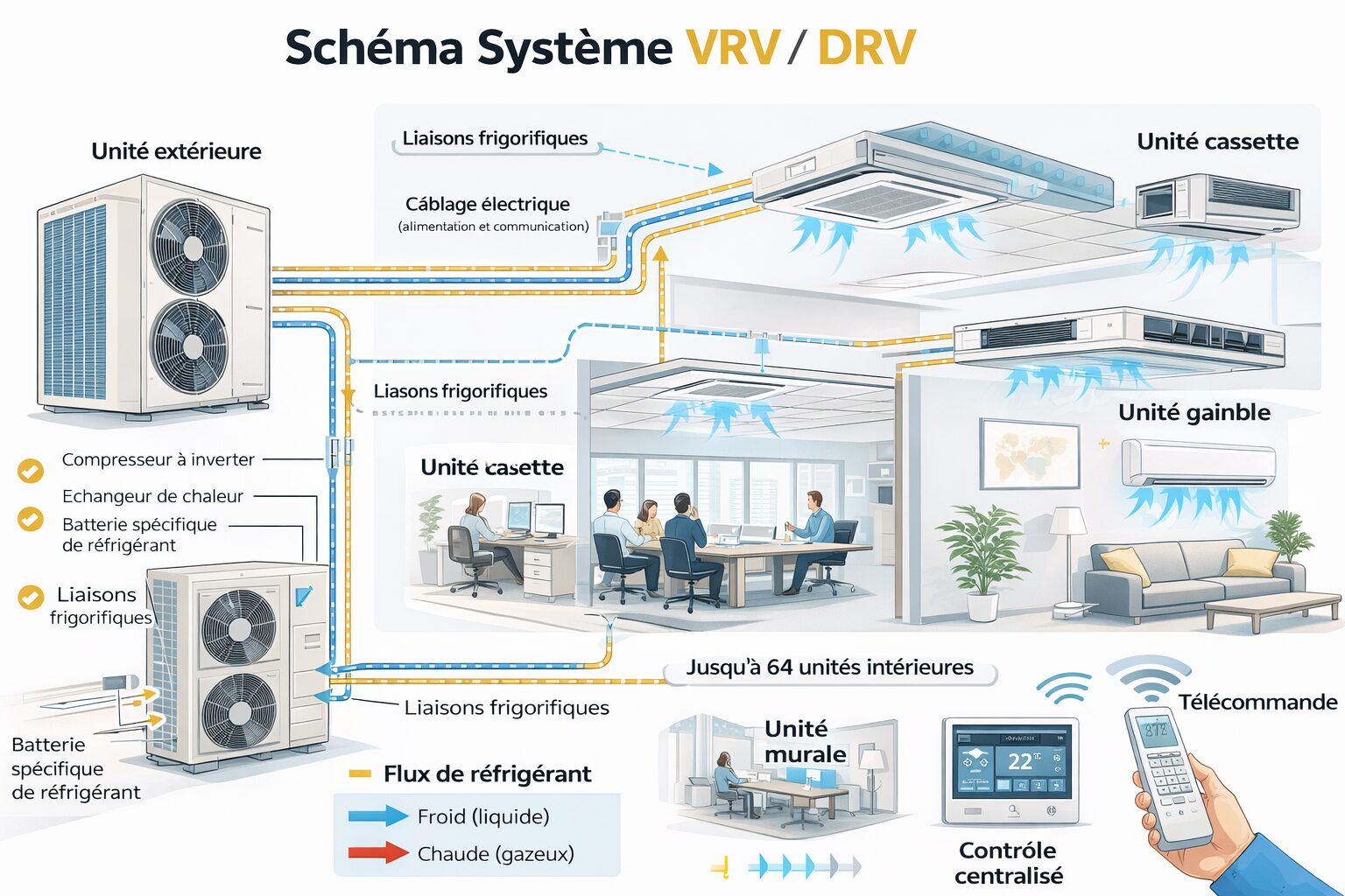 système vrv drv marque daikin  
